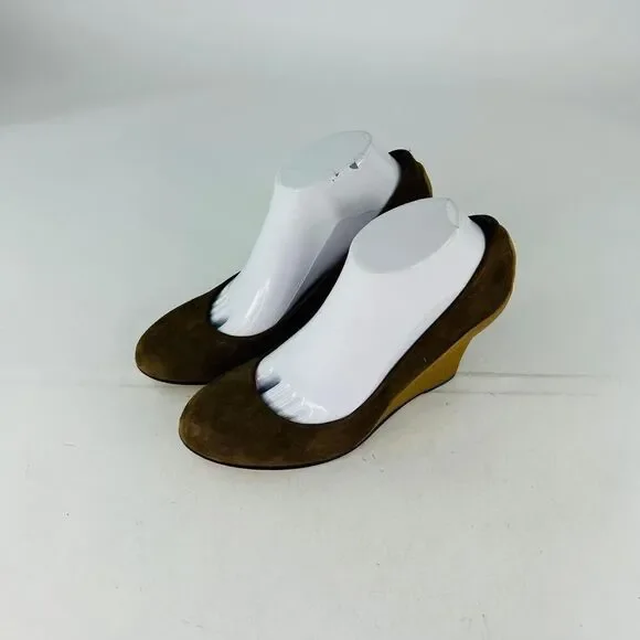 Michael Kors Women's Brown Suede Wedge Heels US 9 M Slip-on Shoes - Picture 10 of 15